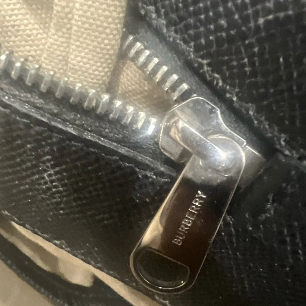 Burberry unisex black leather briefcase bag